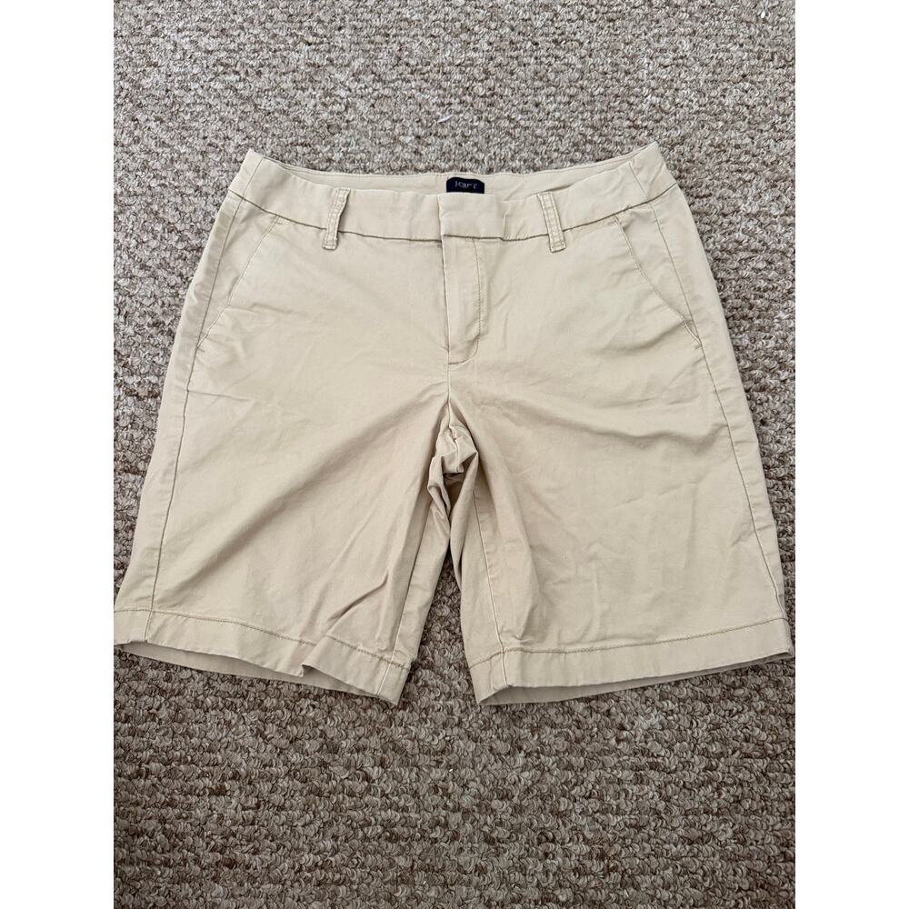 J. Crew | Khaki Bermuda Women’s Casual Shorts Cotton Summer Preppy 8” Inseam - Picture 2 of 6